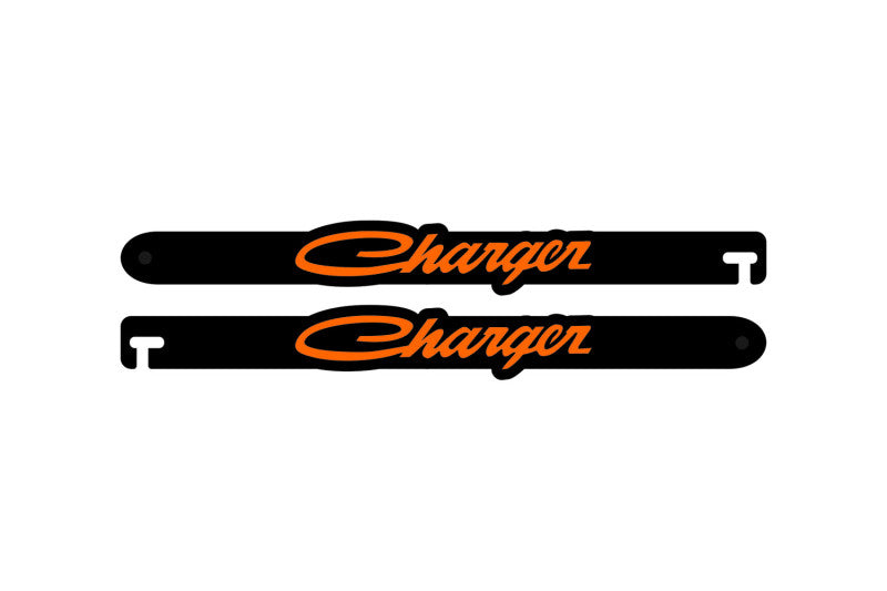 Custom Car Show Door Props Charger Logo Stainless Steel