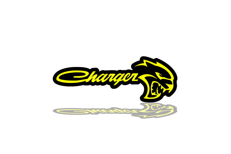 Dodge Emblem & Badges set with Charger + Hellcat logo Dodge emblems decoinfabric BLACK YELLOW