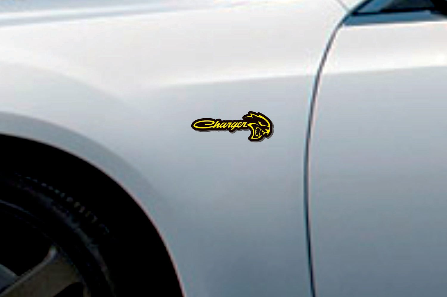 Dodge emblem for fenders with Charger + Hellcat logo Dodge emblems decoinfabric