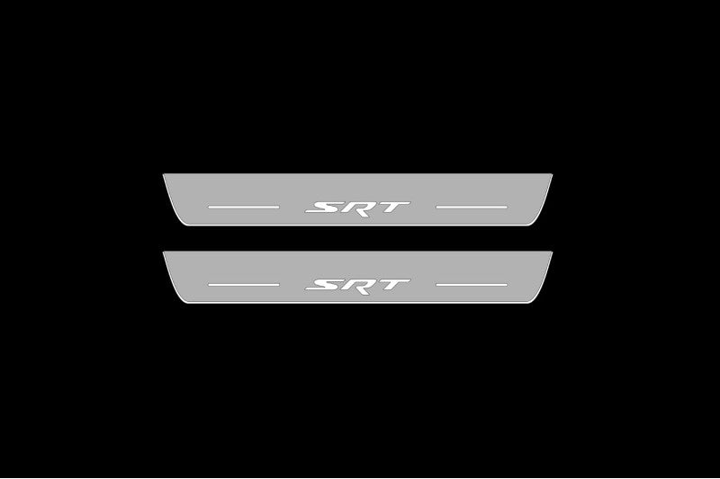 Dodge Charger 2005-2011 Door Sill Protectors With Logo SRT Dodge Led Door Sills opdesign