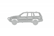 Car Keychain for Jeep Grand Cherokee I 1993-1999 (type STEEL) Keychains opdesign