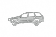 Car Keychain for Jeep Grand Cherokee II 1999-2005 (type STEEL) Keychains opdesign