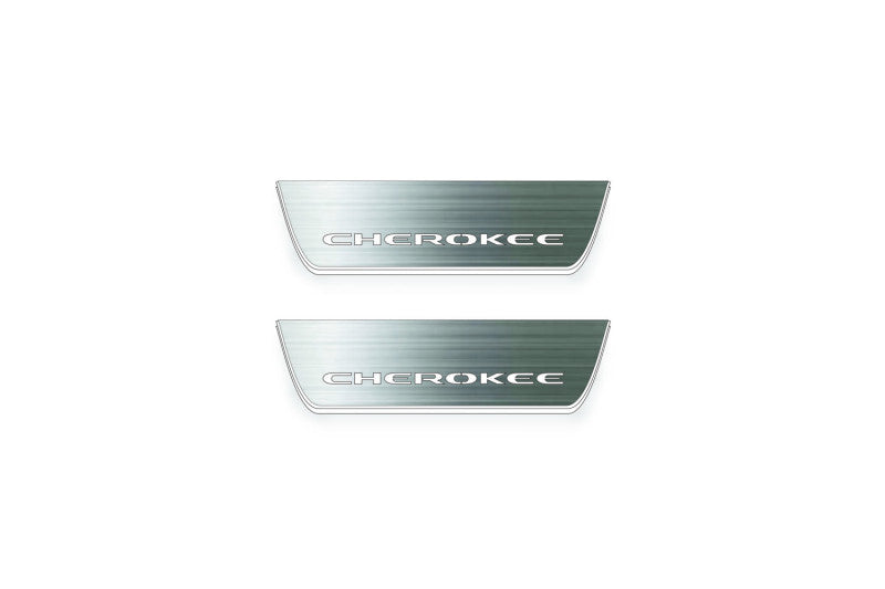 Jeep Cherokee KL 2014+ LED Door Sills PRO With Logo Cherokee