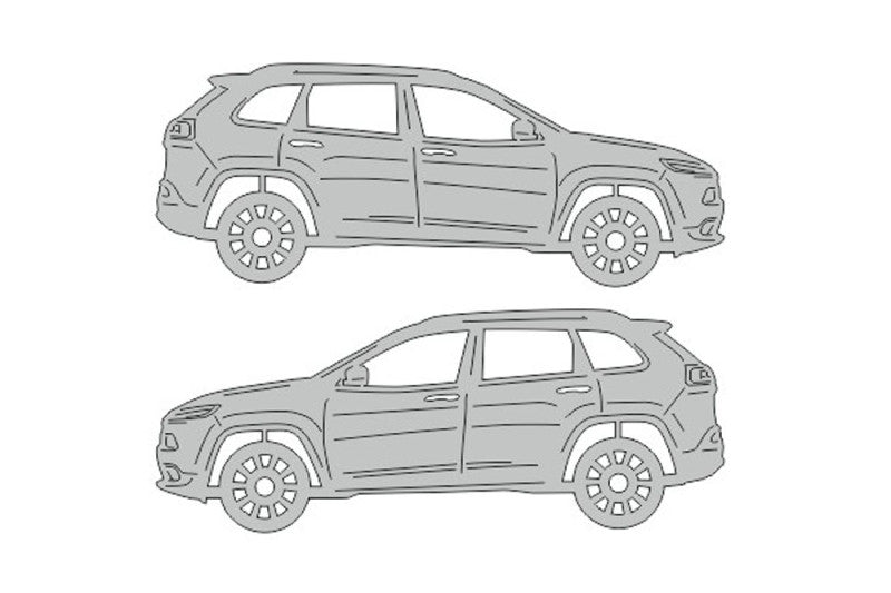 Jeep Cherokee KL (2014+) Floor Mat Emblem Set – Stainless Steel Badges Car Mats Badges Decoin