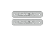 Stainless Steel Floor Mats Emblems Set Badges with Chery Logo Car Mats Badges Decoin