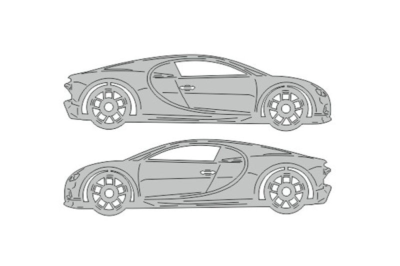 Bugatti Chiron (2016+) Floor Mat Emblem Set – Stainless Steel Badges Car Mats Badges Decoin