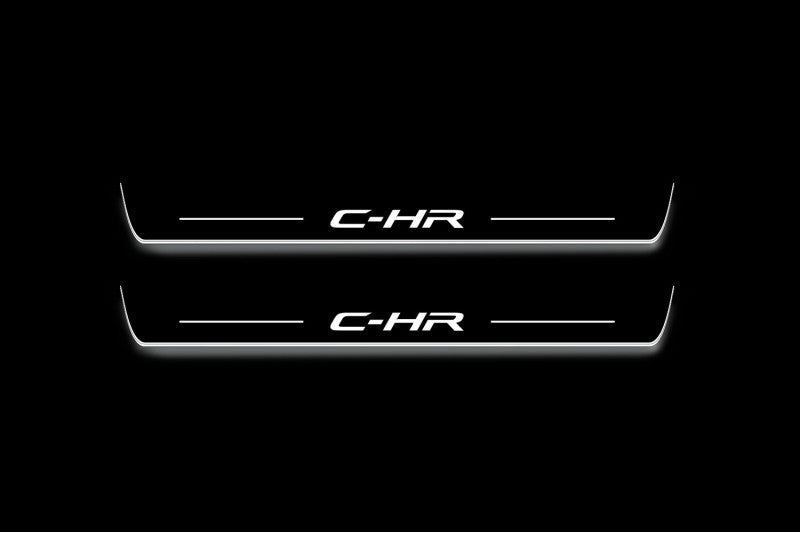 Toyota C-HR I 2016-2023 Door Sill Threshold With Logo C-HR Toyota Led Door Sills opdesign