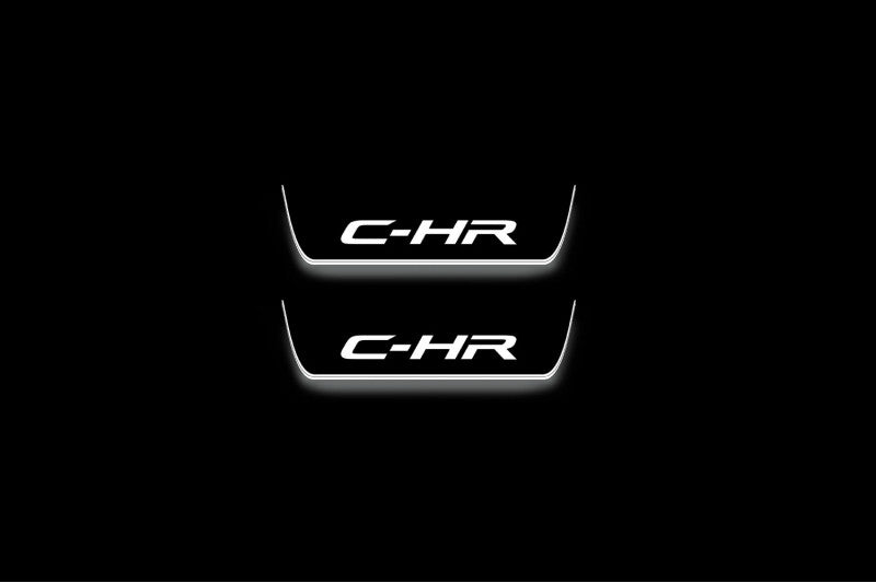 Toyota C-HR I 2016-2023 Door Sill Threshold With Logo C-HR Toyota Led Door Sills opdesign