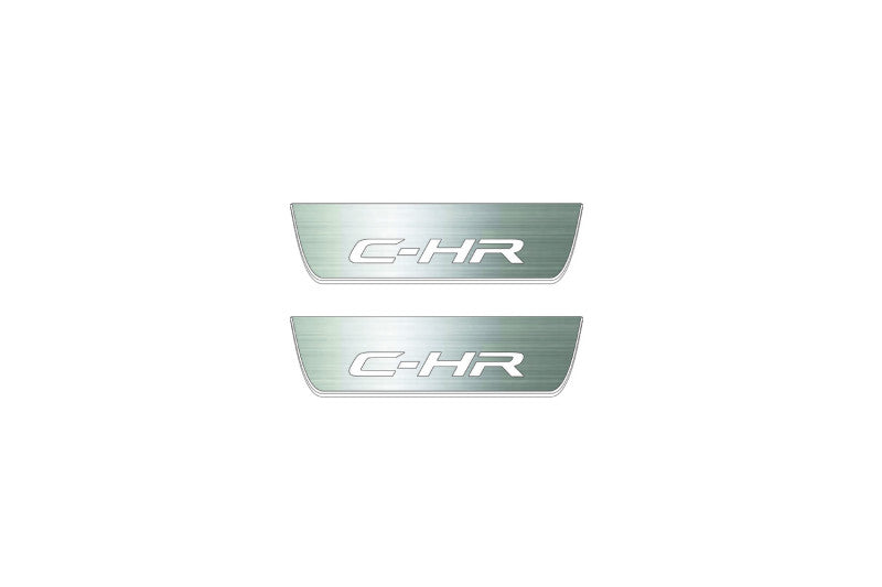 Toyota C-HR I 2016-2023 Door Sill Threshold With Logo C-HR Toyota Led Door Sills opdesign