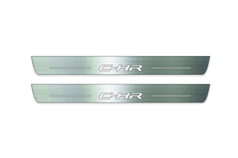 Toyota C-HR I 2016-2023 Door Sill Threshold With Logo C-HR Toyota Led Door Sills opdesign