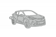 Car Keychain for Toyota C-HR 2016+ (type 3D) Keychains opdesign