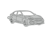 Car Keychain for Honda Civic 5D 2016+ (type 3D) Keychains opdesign