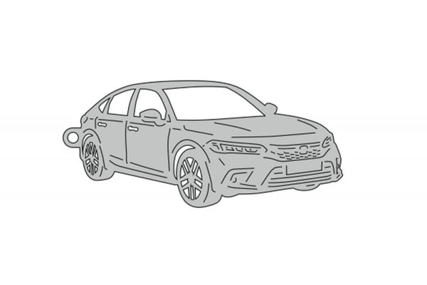 Car Keychain for Honda Civic 5D 2021+ (type 3D) - decoinfabric
