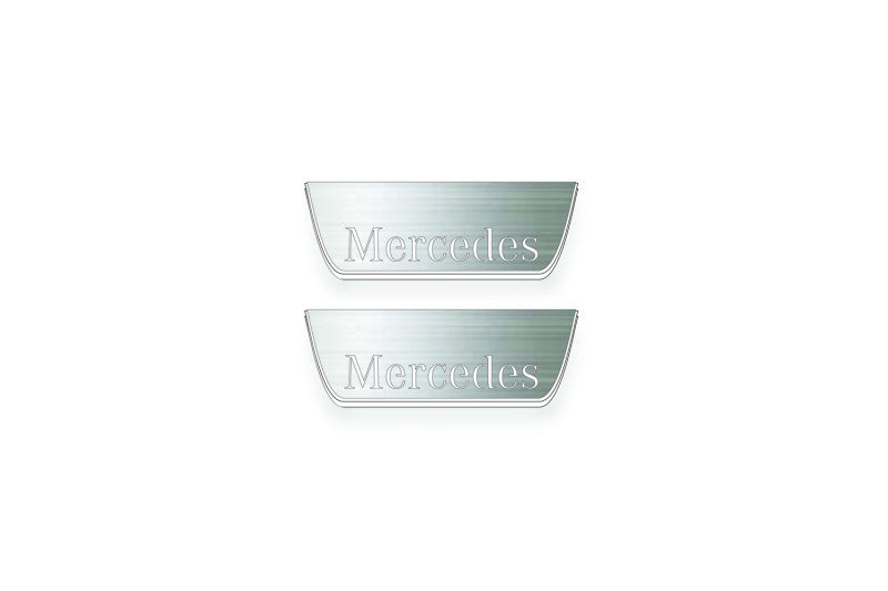 Mercedes CLA W117 2013-2019 LED Door Sills PRO With Mercedes-Benz Logo
