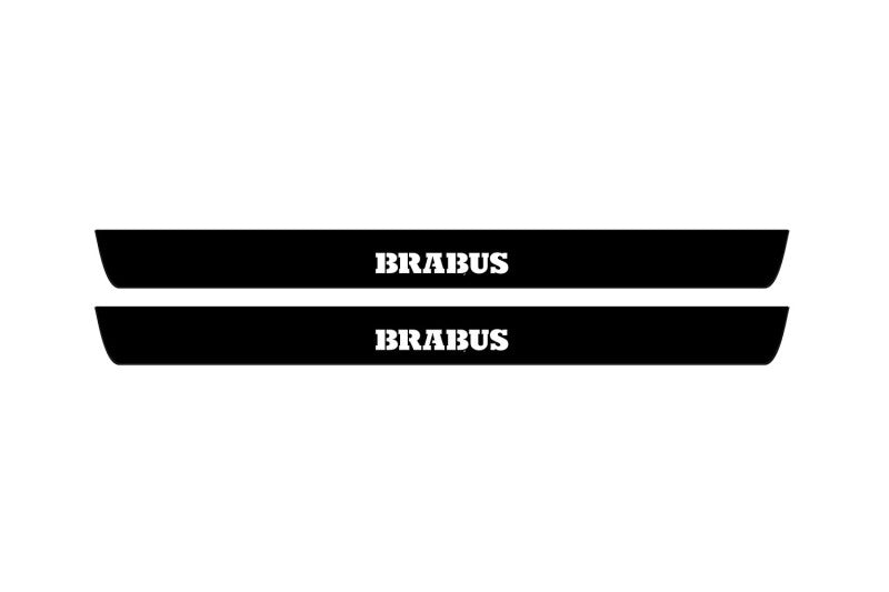 Mercedes CLS-Class II (C218) 2010-2018 Led Door Sill Pro With Logo Brabus (Premium Painting) Mercedes Led Door Sills PRO opde