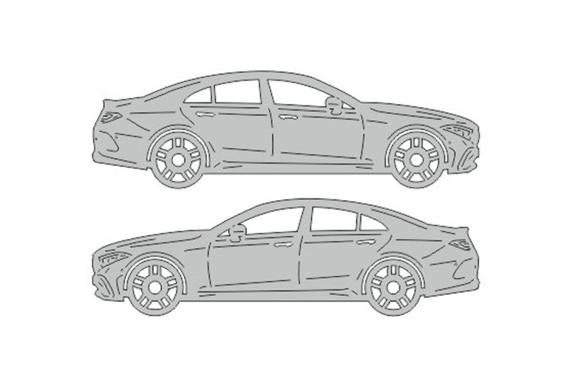 Mercedes CLS-Class III (C257) (2017+) Floor Mat Emblem Set – Stainless Steel Badges Car Mats Badges Decoin