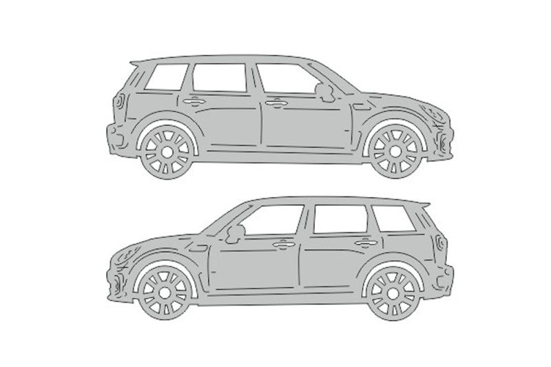 Mini Clubman II (2015+) Floor Mat Emblem Set – Stainless Steel Badges Car Mats Badges Decoin