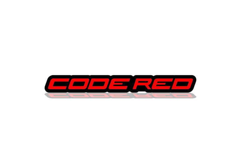 Ford Mustang Radiator grille emblem with Code Red logo