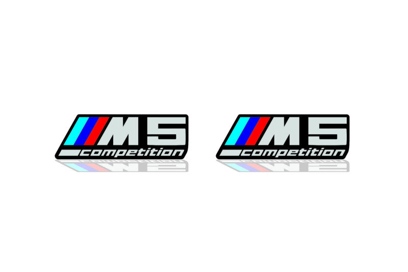 Colored Floor Mat Emblems for BMW M5 Competition – Add a Touch of Personality Car Mats Badges Decoin