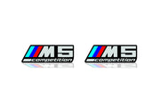 Colored Floor Mat Emblems for BMW M5 Competition – Add a Touch of Personality Car Mats Badges Decoin