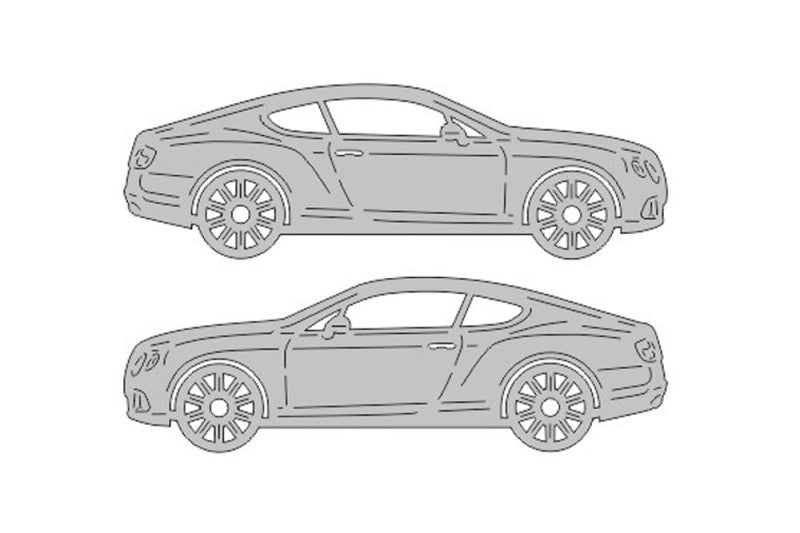 Bentley Continental GT II (2011-2018) Floor Mat Emblem Set – Stainless Steel Badges Car Mats Badges Decoin