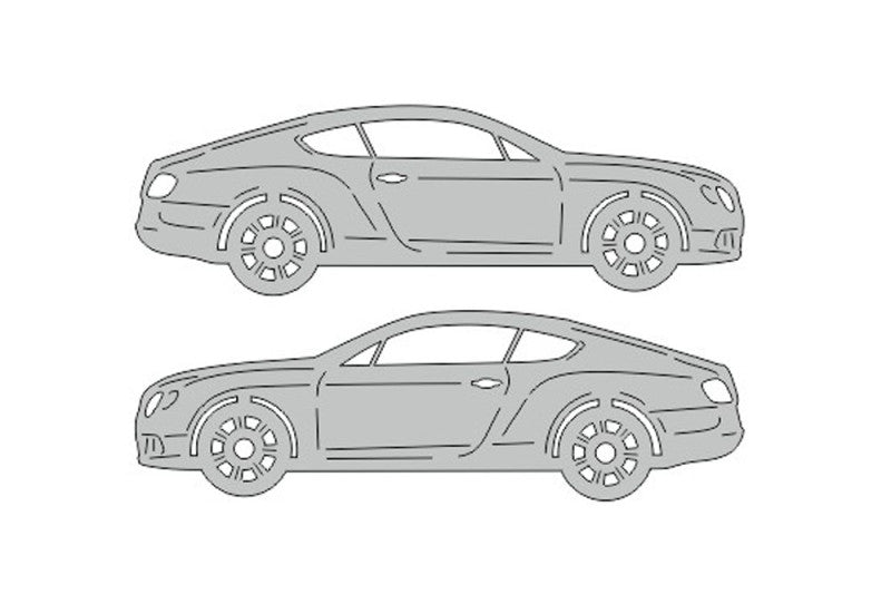 Bentley Continental GT I (2003-2011) Floor Mat Emblem Set – Stainless Steel Badges Car Mats Badges Decoin