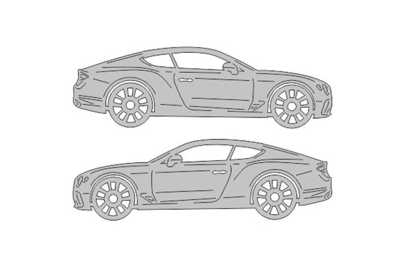 Bentley Continental GT III (2018+) Floor Mat Emblem Set – Stainless Steel Badges Car Mats Badges Decoin