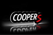 Mini Illuminated LED Radiator Grille Emblems and Badges with Cooper S (type 1) logo Mini Led emblems decoinfabric