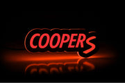 Mini Illuminated LED Radiator Grille Emblems and Badges with Cooper S (type 2) logo Mini Led emblems decoinfabric