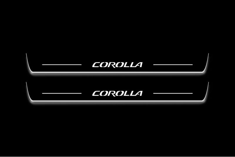Toyota Corolla XII 2019+ Door Sill Protectors With Logo Corolla Toyota Led Door Sills opdesign