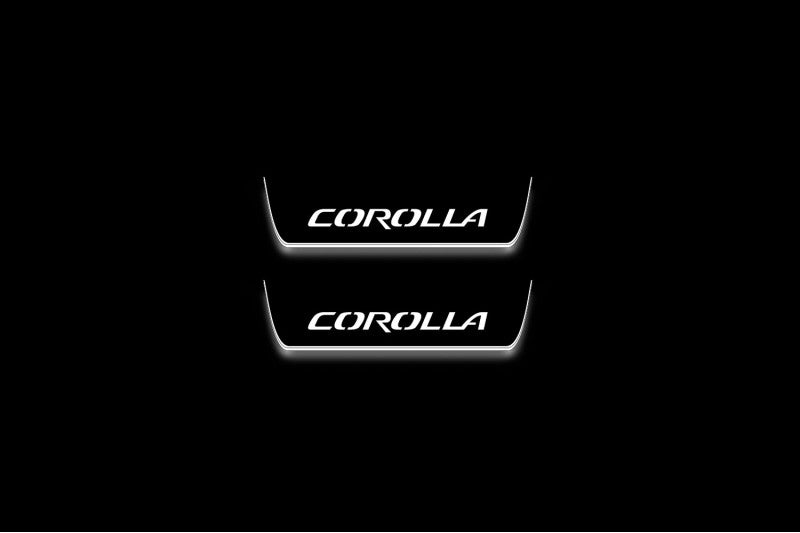 Toyota Corolla XII 2019+ Door Sill Protectors With Logo Corolla Toyota Led Door Sills opdesign