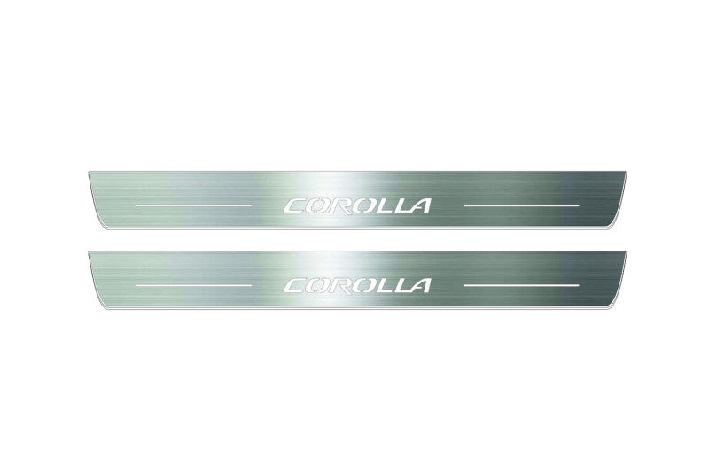 Toyota Corolla XII 2019+ Door Sill Protectors With Logo Corolla Toyota Led Door Sills opdesign