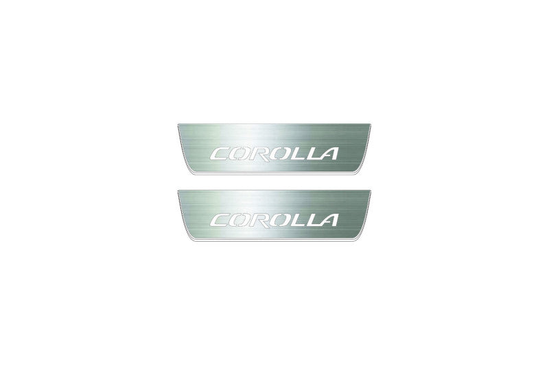 Toyota Corolla XII 2019+ Door Sill Protectors With Logo Corolla Toyota Led Door Sills opdesign