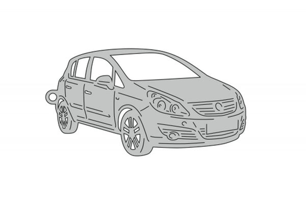 Car Keychain for Opel Corsa D 2006-2014 (type 3D) - decoinfabric