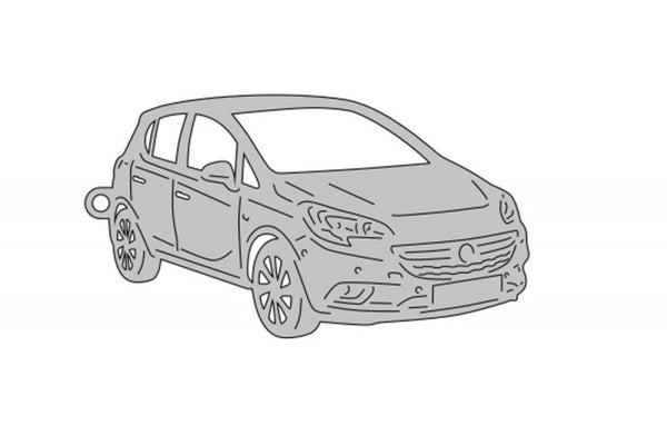 Car Keychain for Opel Corsa E 2014–2019 (type 3D) - decoinfabric