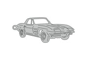 Car Keychain for Chevrolet Corvette II 1963-1967 (type 3D) Keychains opdesign