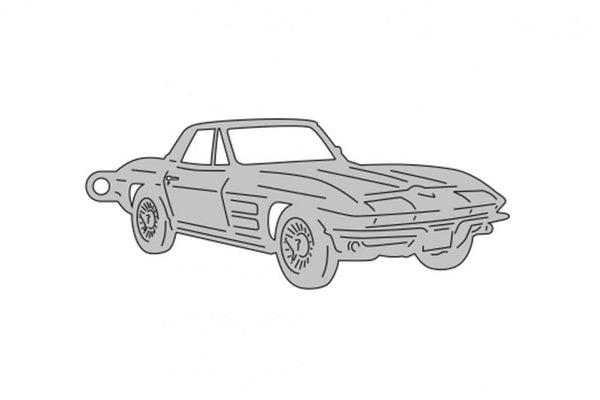 Car Keychain for Chevrolet Corvette II 1963-1967 (type 3D) - decoinfabric