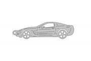 Car Keychain for Chevrolet Corvette V 1997-2004 (type 3D) Keychains opdesign