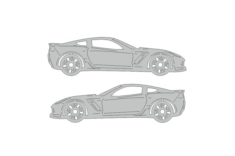 Chevrolet Corvette VII (2014-2019) Floor Mat Emblem Set – Stainless Steel Badges Car Mats Badges Decoin