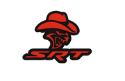 Jeep tailgate trunk rear emblem with Hellcat Cowboy SRT logo Jeep emblems decoinfabric