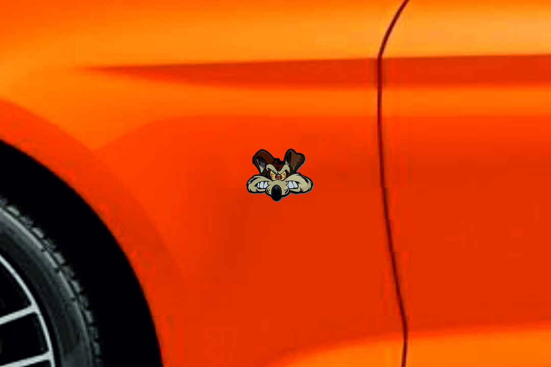 Ford Mustang emblem for fenders with Coyote logo (type 15) Ford emblems decoinfabric