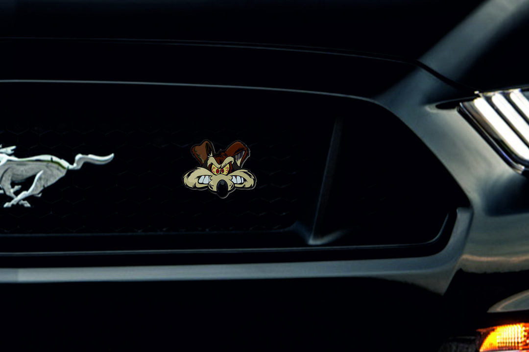 Ford Mustang Radiator grille emblem with Coyote logo (type 15) Ford emblems decoinfabric