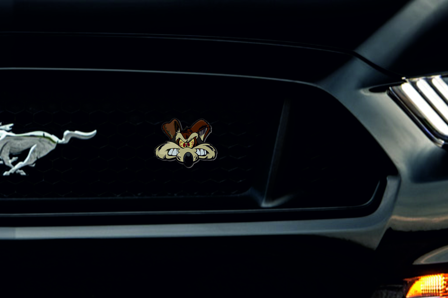Ford Mustang Emblem & Badge Set - Grille and Tailgate Coyote logo (type 15) Ford emblems decoinfabric
