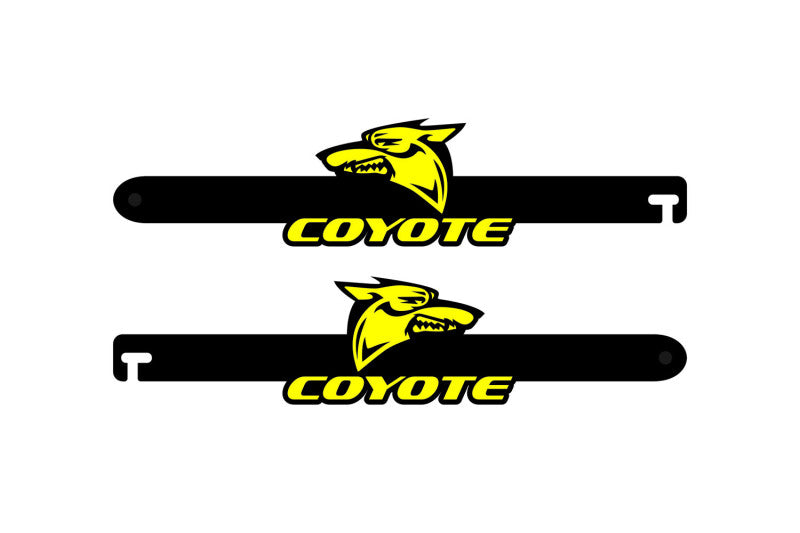 Custom Car Show Door Props Coyote (type 1) Logo Stainless Steel