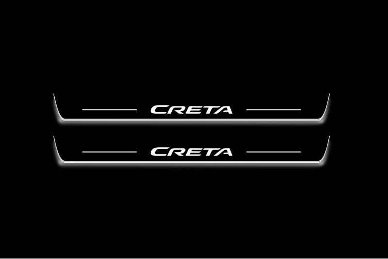 Hyundai Creta I 2016-2019 Door Sill Protectors With Logo Creta