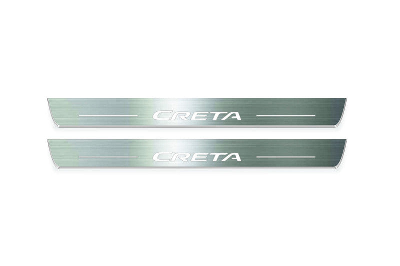 Hyundai Creta I 2016-2019 Door Sill Protectors With Logo Creta