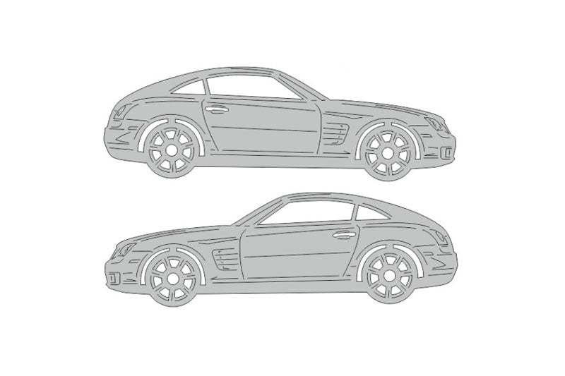 Chrysler Crossfire (2004-2008) Floor Mat Emblem Set – Stainless Steel Badges Car Mats Badges Decoin