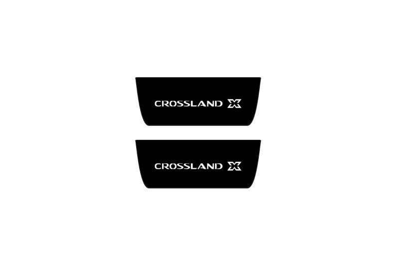 Opel Crossland X 2017+ Led Door Sill Pro With Logo Crossland X (Premium Painting) Opel Led Door Sills PRO opdesign
