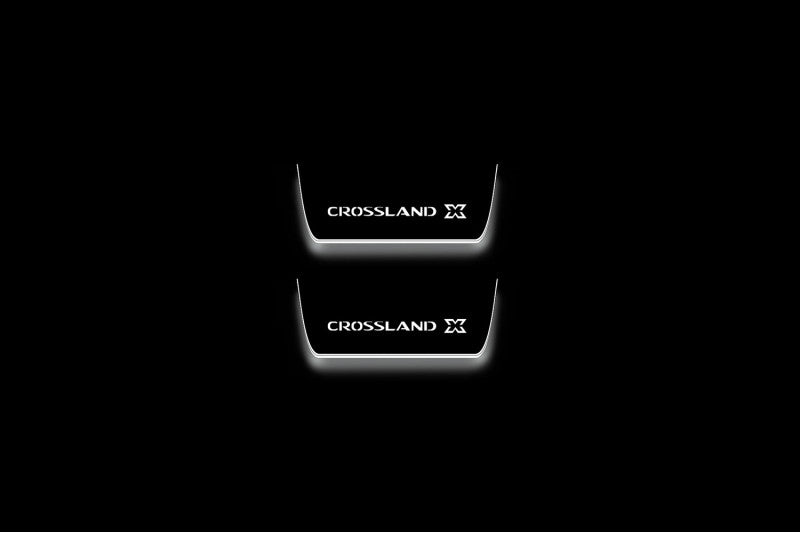Opel Crossland X 2017+ Car Light Sill With Logo Crossland X