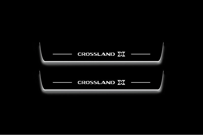 Vauxhall Crossland X 2017+ Door Sill Protectors With Logo Crossland X